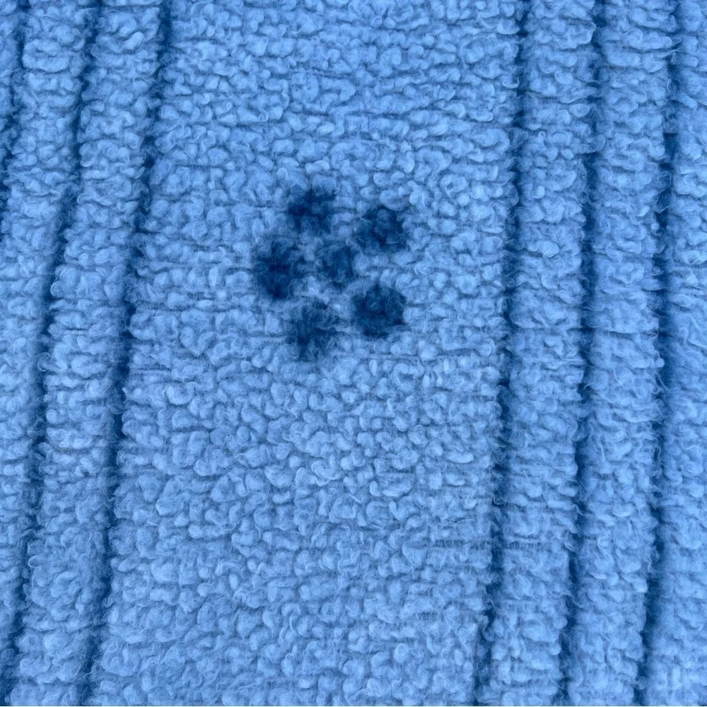 VTG IBENA Blue Country Goose Reversible Throw Blanket Soft Fluffy 54x74 FLAWS